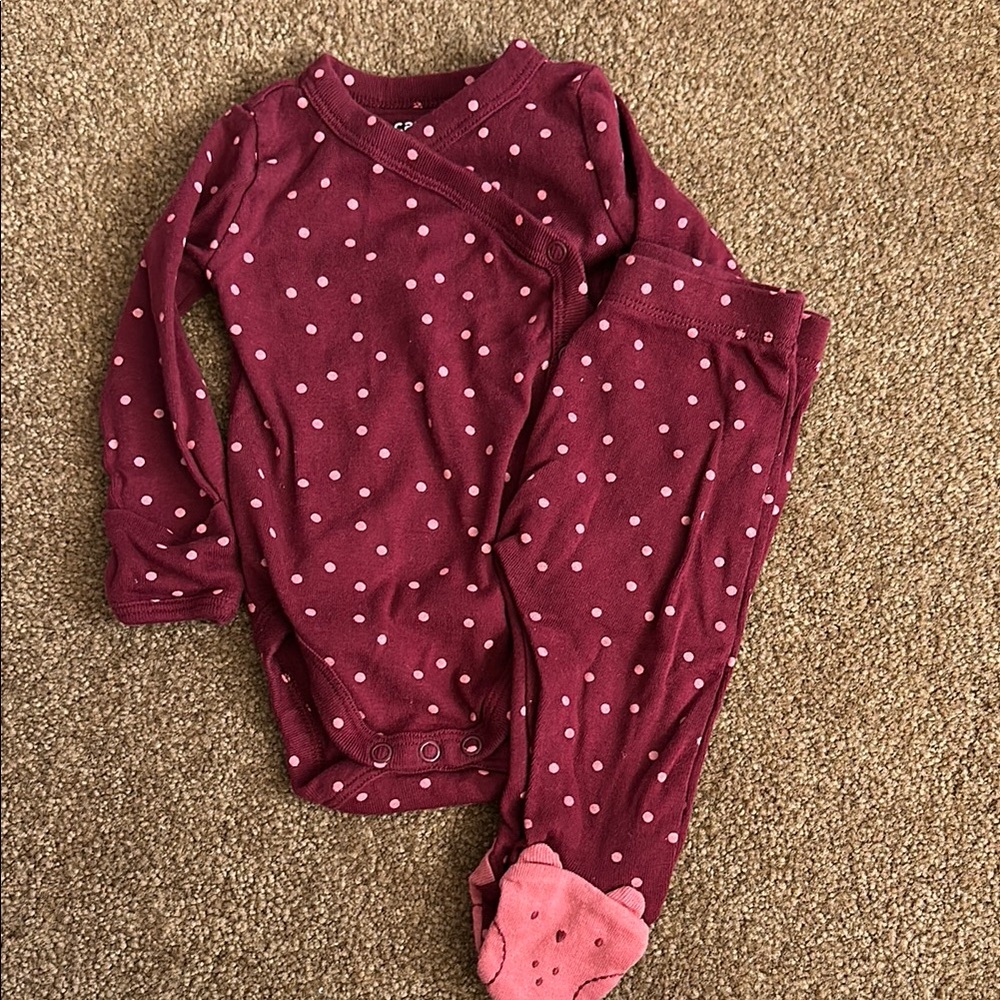 Carter's Red and Pink Pajama Sets with Polka Dots